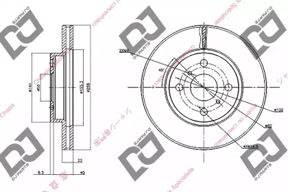 Тормозной диск DJ PARTS BD1450